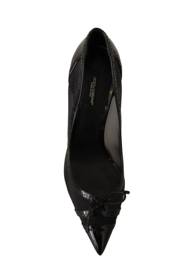 Dolce & Gabbana Women's Elegant Black Mesh Stiletto Pumps