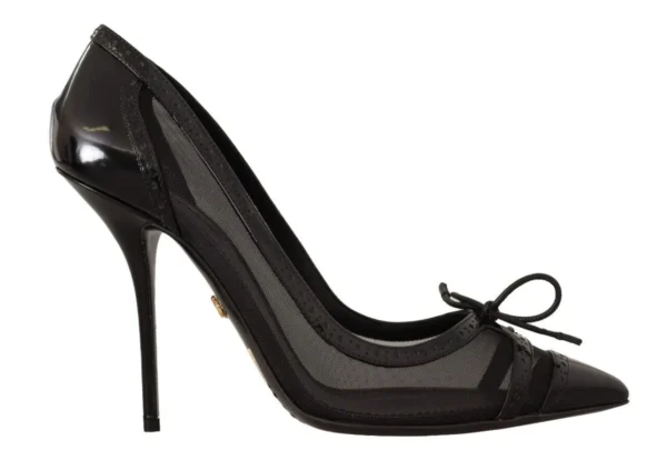 Dolce & Gabbana Women's Elegant Black Mesh Stiletto Pumps