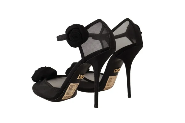 Dolce & Gabbana Women's Elegant Black Mesh Heels Pumps