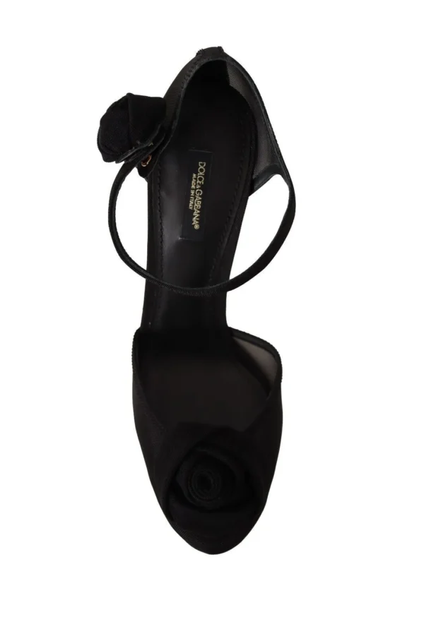 Dolce & Gabbana Women's Elegant Black Mesh Heels Pumps