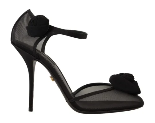 Dolce & Gabbana Women's Elegant Black Mesh Heels Pumps