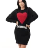 Love Moschino Women's Black Cotton Women Dress