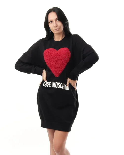 Love Moschino Women's Black Cotton Women Dress