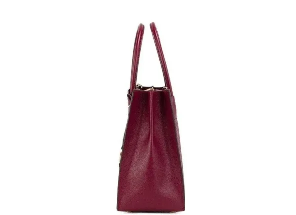 Michael Kors Women's Mercer Large Mulberry Signature PVC Satchel Bag Crossbody Handbag