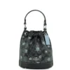 COACH Women's Dempsey 15 Small Snowflake Print Graphite Coated Canvas Bucket Bag