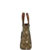COACH Women's Alice Small Snowflake Print Khaki Canvas Satchel Handbag Purse