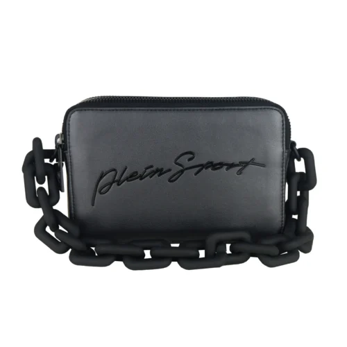 Plein Sport Women's Elegant Black Double Zip Handbag