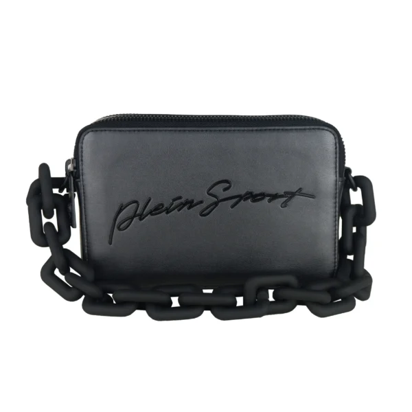 Plein Sport Women's Elegant Black Double Zip Handbag