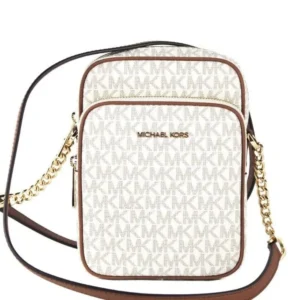 Michael Kors Women's Kali Medium Black Signature PVC Satchel handbag Purse Ipad Case