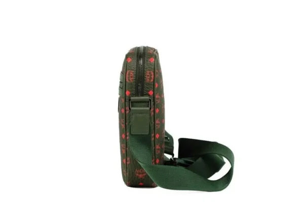 MCM Women's Klassik Mini Winter Moss Visetos Leather Multifunction Crossbody Handbag Green