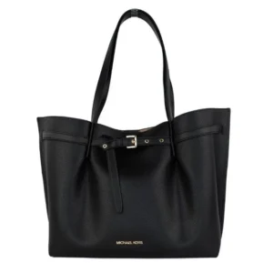 Michael Kors Women's Kali Medium Black Signature PVC Satchel handbag Purse Ipad Case