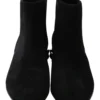 Dolce & Gabbana Women's Elegant Suede Mid-Calf Boots with Studded Heels