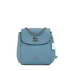 COACH Women's Mini Cornflower Blue Pebble Leather Convertible Chain Backpack Bag