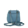 COACH Women's Mini Cornflower Blue Pebble Leather Convertible Chain Backpack Bag