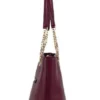 Michael Kors Women's Jet Set Medium Mulberry Leather Front Zip Chain Tote Bag Handbag