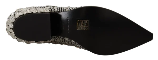 Dolce & Gabbana Women's Crystal-Embellished Black Suede Boots