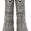 Dolce & Gabbana Women's Crystal-Embellished Black Suede Boots