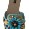 Dolce & Gabbana Women's Exquisite Crystal-Embellished Exotic Leather Sandals
