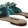 Dolce & Gabbana Women's Exquisite Crystal-Embellished Exotic Leather Sandals