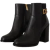 Dolce & Gabbana Women's Black Gold Pearl Embellished Ankle Boots