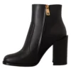 Dolce & Gabbana Women's Black Gold Pearl Embellished Ankle Boots