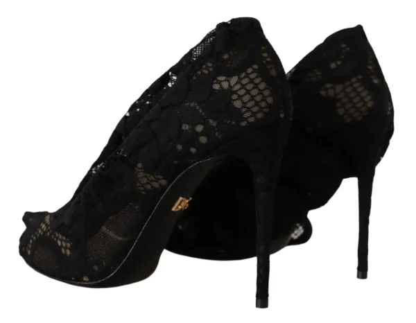 Dolce & Gabbana Women's Elegant Stretch Sock Boots in Sleek Black