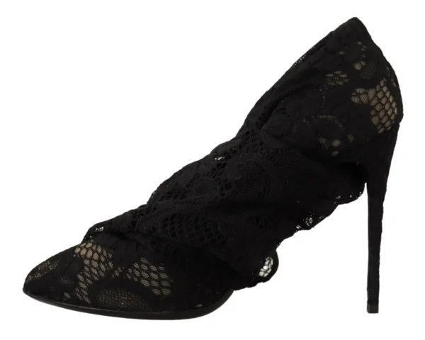 Dolce & Gabbana Women's Elegant Stretch Sock Boots in Sleek Black
