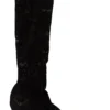 Dolce & Gabbana Women's Elegant Stretch Sock Boots in Sleek Black