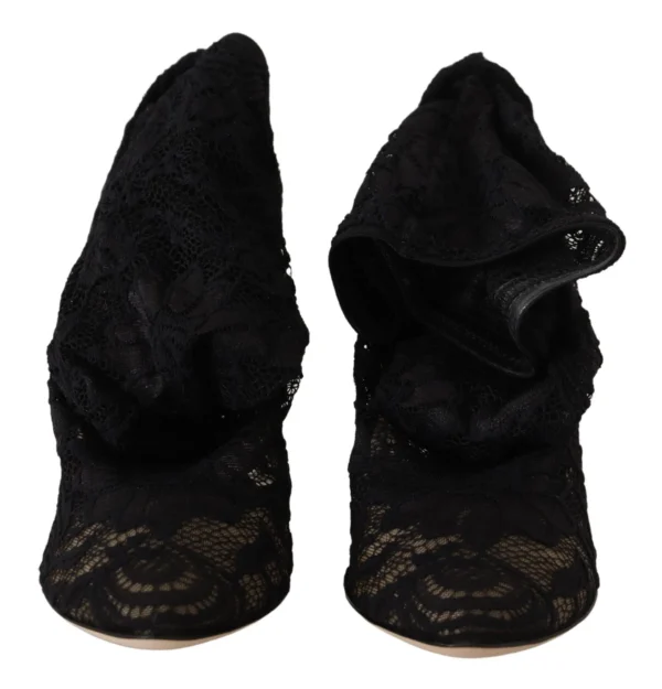 Dolce & Gabbana Women's Elegant Stretch Sock Boots in Black