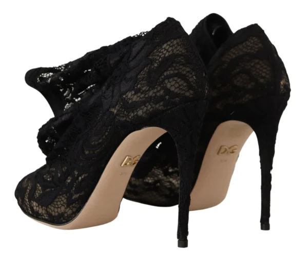 Dolce & Gabbana Women's Elegant Stretch Sock Boots in Black