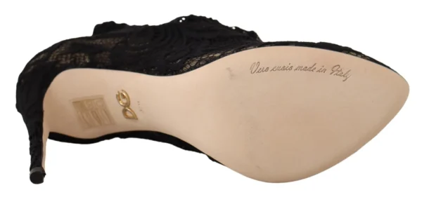 Dolce & Gabbana Women's Elegant Stretch Sock Boots in Black