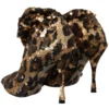 Dolce & Gabbana Women's Elegant Leopard Sequin Knee-High Boots