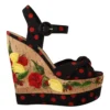 Dolce & Gabbana Women's Multicolor Silk Blend Platform Heels