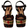 Dolce & Gabbana Women's Multicolor Silk Blend Platform Heels