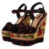 Dolce & Gabbana Women's Multicolor Silk Blend Platform Heels