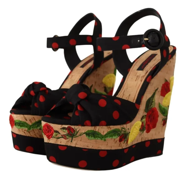 Dolce & Gabbana Women's Multicolor Silk Blend Platform Heels