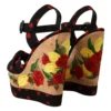 Dolce & Gabbana Women's Multicolor Silk Blend Platform Heels