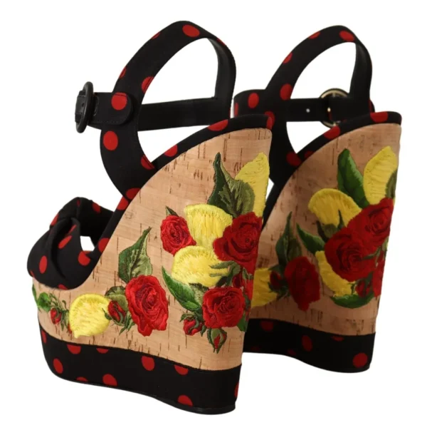 Dolce & Gabbana Women's Multicolor Silk Blend Platform Heels