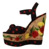 Dolce & Gabbana Women's Multicolor Silk Blend Platform Heels