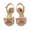 Dolce & Gabbana Women's Elegant Silk Blend Pink Ankle Strap Heels