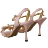 Dolce & Gabbana Women's Elegant Silk Blend Pink Ankle Strap Heels