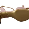 Dolce & Gabbana Women's Elegant Silk Blend Pink Ankle Strap Heels