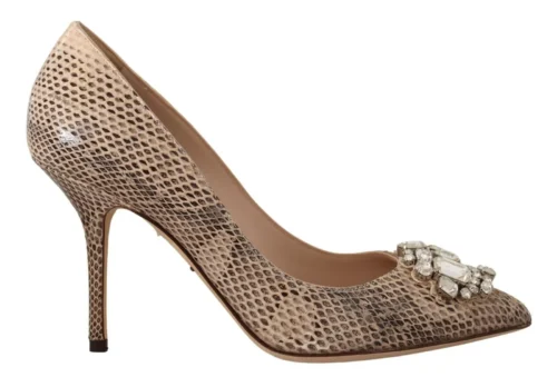 Dolce & Gabbana Women's Exquisite Nude Leather Heels Pumps