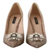 Dolce & Gabbana Women's Exquisite Nude Leather Heels Pumps