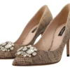 Dolce & Gabbana Women's Exquisite Nude Leather Heels Pumps