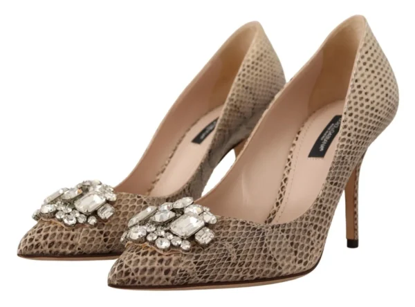 Dolce & Gabbana Women's Exquisite Nude Leather Heels Pumps
