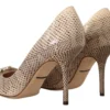 Dolce & Gabbana Women's Exquisite Nude Leather Heels Pumps