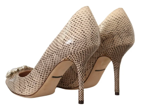 Dolce & Gabbana Women's Exquisite Nude Leather Heels Pumps