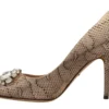 Dolce & Gabbana Women's Exquisite Nude Leather Heels Pumps