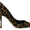 Dolce & Gabbana Women's Elegant Leopard Print Heels Pumps